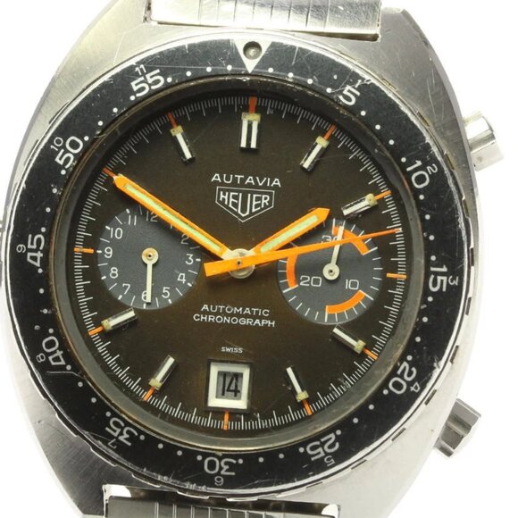 TAG HEUER Otavia Orange Boy Date Chronograph black Dial Automatic Men's - Picture 5 of 9